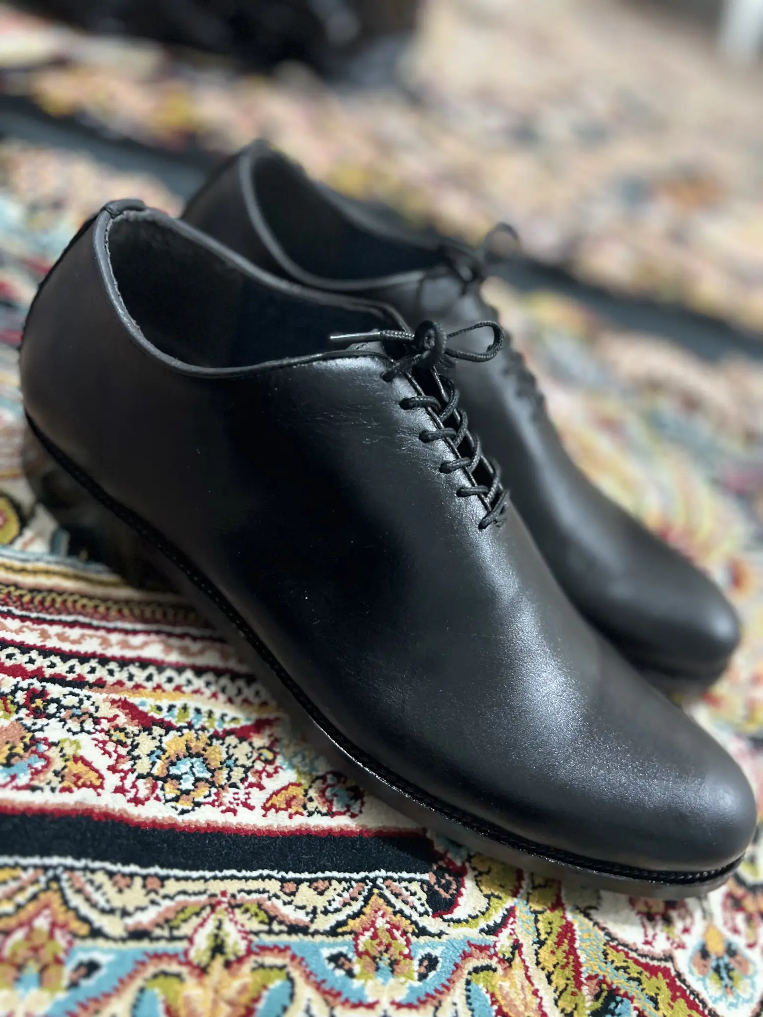 کفش آکسفورد چرم شبرو مشکی سایز 40 تا 44 — تصویر 3