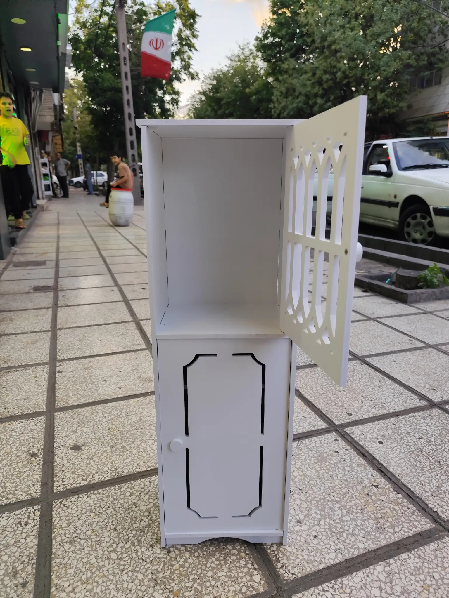 استند شِلف ایستاده کمد دار ضدآب PVC نانو جادار و بزرگ — تصویر 6