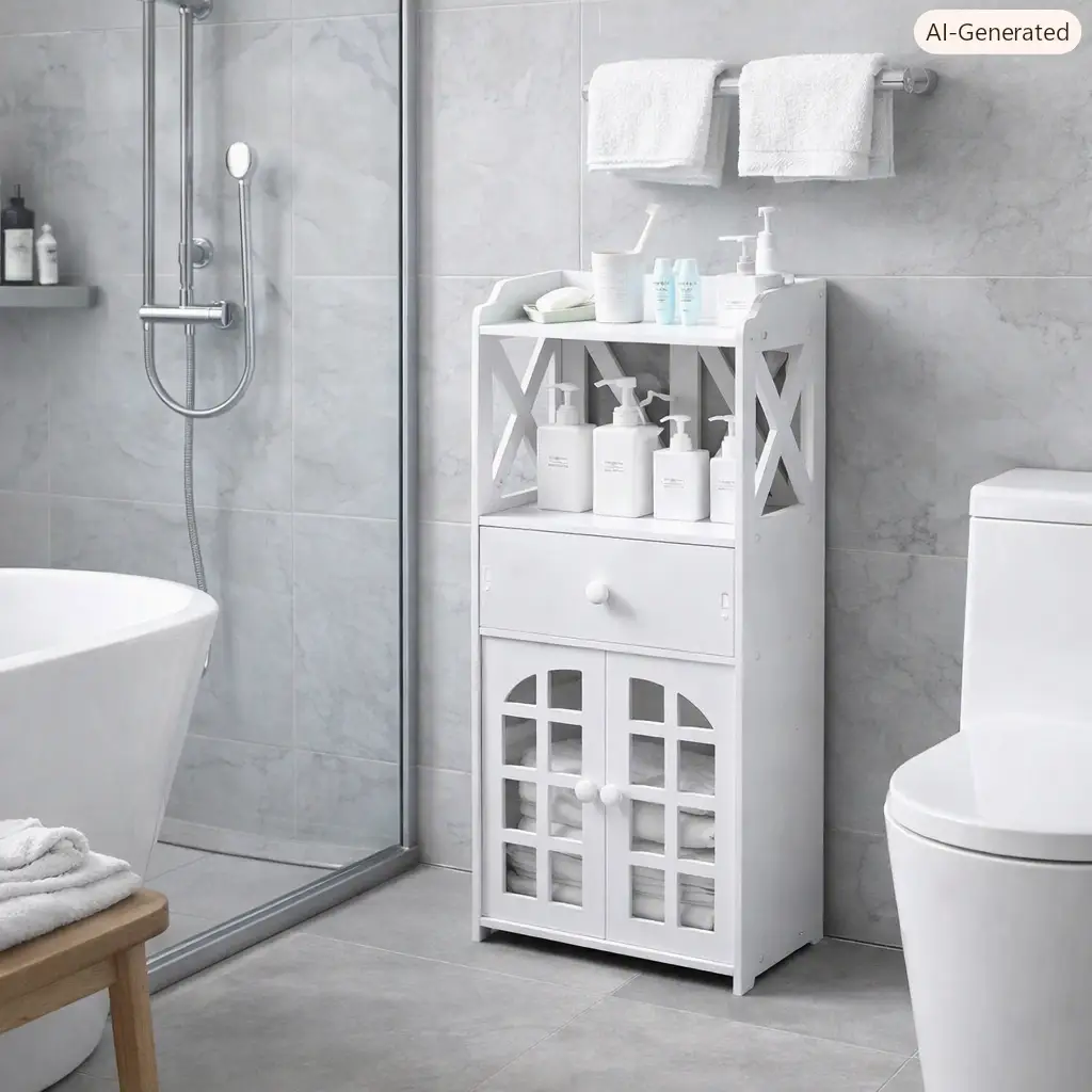 شلف ایستاده PVC نانو ضدآب مناسب برای حمام، آشپزخانه و اتاق خواب — تصویر محصول
